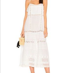 Free people summer cotton midi dress in peach